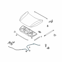 OEM 2008 Hyundai Veracruz Cable Assembly-Hood Latch Release Diagram - 81190-3J000