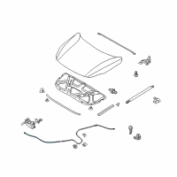 OEM 2012 Hyundai Veracruz Cable Assembly-Hood Latch Release Diagram - 81190-3J100