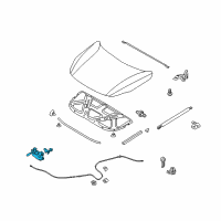 OEM 2010 Hyundai Veracruz Latch Assembly-Hood Diagram - 81130-3J000