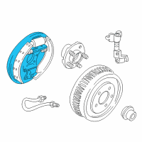 OEM 1998 Ford Taurus Brake Dust Shield Diagram - F2DZ2211B