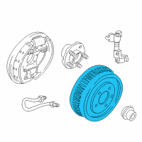 OEM 1992 Ford Taurus Hub & Drum Diagram - YF1Z-1V126-B