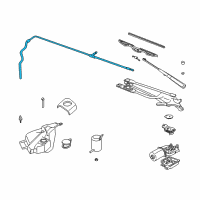 OEM 1997 Buick Regal Hose, Windshield Washer Pump Diagram - 22072437