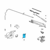 OEM 1993 Chevrolet Corvette Pump, Windshield Washer Diagram - 22111432