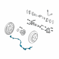 OEM 2012 Honda Odyssey Sensor Assembly, Right Rear Diagram - 57470-TK8-A01