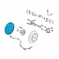 OEM Honda Odyssey Plate, Driver Side Brake Back Diagram - 43120-TK8-A01
