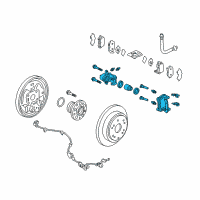 OEM Honda Odyssey Caliper Sub-Assembly, Left Rear Diagram - 43019-TK8-A00