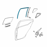 OEM 2019 Toyota Prius C Glass Run Diagram - 68142-52191