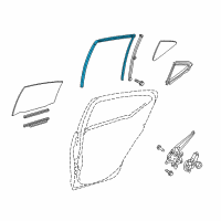 OEM Toyota Prius C Glass Run Diagram - 68142-52191