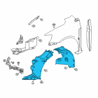 OEM 2019 Chevrolet Sonic Fender Liner Diagram - 42538557