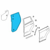 OEM 2014 Acura RDX Weatherstrip, Right Rear Door Diagram - 72810-TX4-A01