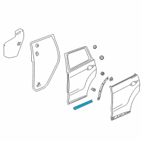 OEM Acura RDX Seal, Rear Door Side Sill Diagram - 72827-TX4-A01