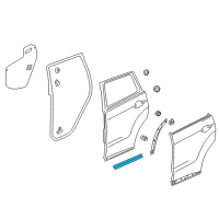 OEM Acura Seal, Rear Door Side Sill Diagram - 72827-TX4-A01