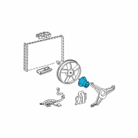 OEM 1997 Buick Regal Motor Kit, Engine Coolant Fan Diagram - 88890707