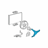 OEM Chevrolet Bracket Kit, Engine Electric Coolant Fan Diagram - 12362576