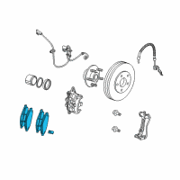 OEM 2011 Dodge Grand Caravan Disc Brake Pad Installation Kit Front Diagram - 68029263AA