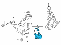 OEM 2022 Toyota Corolla Cross Ball Joint Diagram - 43330-09C10