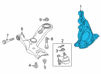 OEM Toyota Corolla Cross Knuckle Diagram - 43211-0A060