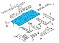 OEM BMW 840i xDrive Gran Coupe FLOOR PANEL LEFT Diagram - 41-00-7-480-913