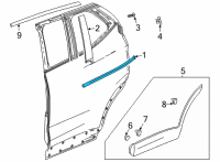 OEM Buick Encore GX Belt Molding Diagram - 42664806