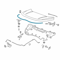 OEM 2016 Ford Edge Front Weatherstrip Diagram - FT4Z-16B990-B