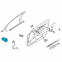 OEM 2019 Infiniti Q60 Power Seat Memory Switch Assembly Diagram - 25491-4GA1B