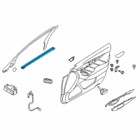 OEM 2017 Infiniti Q50 Seal Assy-Front Door Inside RH Diagram - 80834-4GA1A