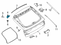 OEM 2022 Ford Mustang Mach-E HINGE ASY Diagram - LJ8Z-5842900-A