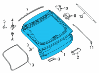 OEM 2022 Ford Mustang Mach-E GATE ASY - LIFT Diagram - LJ8Z-5840010-ABPTM