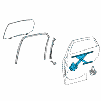 OEM Lexus ES300h Regulator Sub-Assembly Diagram - 69801-78010