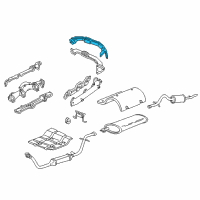 OEM 2001 Chevrolet Impala Shield-Exhaust Crossover Pipe Heat Diagram - 10236641