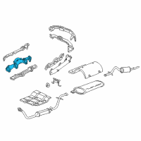 OEM 2004 Buick Rendezvous Engine Exhaust Manifold Diagram - 12578348