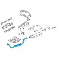 OEM 2000 Chevrolet Venture 3Way Catalytic Convertor Assembly (W/ Exhaust Manifold P Diagram - 24508549