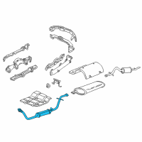 OEM 2001 Oldsmobile Silhouette Converter & Pipe Diagram - 10310528