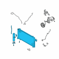 OEM 2003 Infiniti G35 Condenser & Liquid Tank Assy Diagram - 92100-AL570