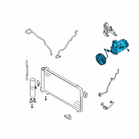 OEM 2004 Infiniti FX35 Compressor - Cooler Diagram - 92600-AC00B