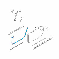 OEM 2014 Nissan Murano Weatherstrip-Front Door, RH Diagram - 80830-1GR0A