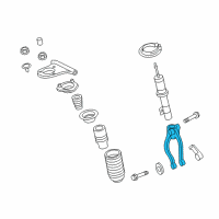 OEM 2012 Lincoln MKZ Strut Mounting Fork Diagram - 4M8Z-3462-A