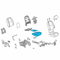 OEM 2011 GMC Yukon Seat Cushion Pad Diagram - 25983264