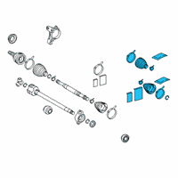 OEM 2018 Toyota Camry Boot Kit Diagram - 04427-33120