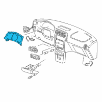 OEM 2004 Chevrolet Venture Instrument Cluster Assembly Diagram - 10317700