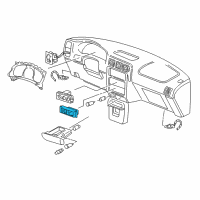 OEM 1997 Pontiac Trans Sport Rear Window Wiper & Washer & Multifunction Switch Assembly (Ol*Ebony Diagram - 10409297