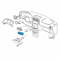 OEM 1998 Pontiac Trans Sport Rear Window Wiper & Washer & Multifunction Switch Assembly (Ol*Ebony Diagram - 10409297