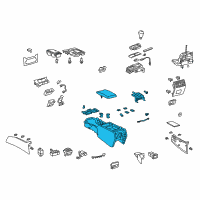 OEM Lexus LS600h Box Assembly, Console Diagram - 58810-50210-10
