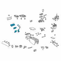 OEM 2012 Lexus LS460 Panel Sub-Assy, Console, Upper Diagram - 58804-50320-B0