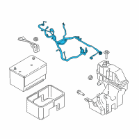 OEM 2018 Ford F-350 Super Duty Positive Cable Diagram - HC3Z-14300-D