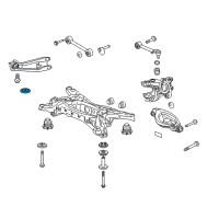 OEM 2010 Honda Pilot Rubber, RR. Sub-Frame Stopper Diagram - 50371-SZA-A02