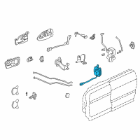 OEM 1995 Honda Civic Actuator, Right Front Door Lock Diagram - 72115-SR4-A02