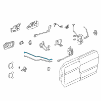 OEM 2001 Acura Integra Rod, Right Front Lock Diagram - 72132-ST8-014