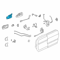 OEM 1994 Acura Integra Handle Assembly, Passenger Side Inside (Graphite Black) Diagram - 72120-ST7-003ZA