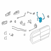 OEM 1997 Acura Integra Lock Assembly, Right Front Door Diagram - 72110-ST8-A12